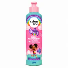 Creme Multifuncional Salon Line Multy Kids 4 em 1 300ml Creme Para Pentear Co-Wash Condicionador Pré-Shampoo