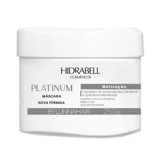 Máscara de Hidratação para cabelo PLATINUM Hidrabell Efeito Platinado 250g