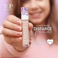 Corretivo Líquido DISFARCE FACE - Top Beauty - Iluminador Facial de efeito Matte