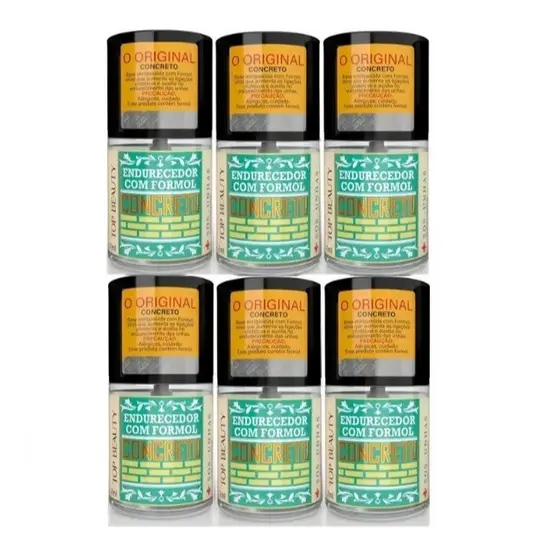 Kit base concreto com 6 unidades sos unhas fortes esmaltação