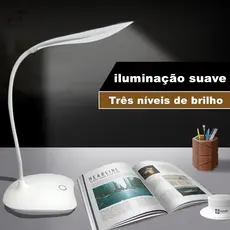 Luminária De Mesa Recarregável Flexível Sem Fio Led Leve Dobrável Portátil Leitura TD-55