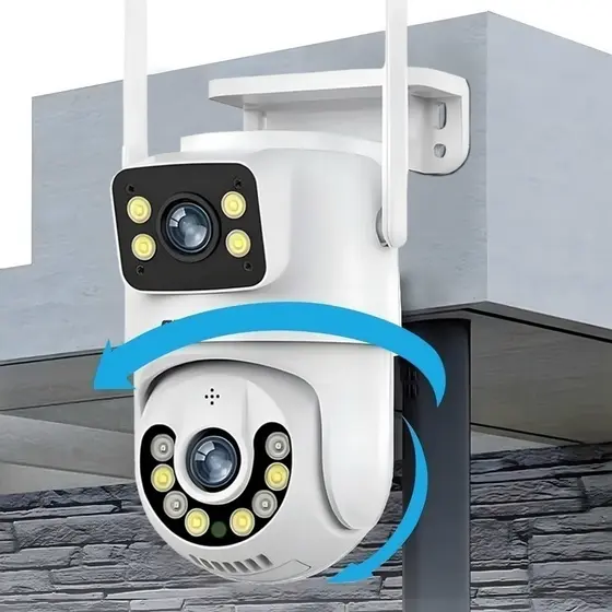 Câmera De Segurança a Prova de água Lente Dupla APP YOOSEE ICSEE IP66 Camera IP WiFi 360