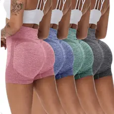 Shorts Feminino Fitness Dry Fit Cintura Alta Levanta Bumbum Confortável para Academia e Treinos