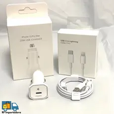 Carregador Veicular de iPhone Turbo 20W Apple Carregador de carro PD Tipo C Turbo X Lightning