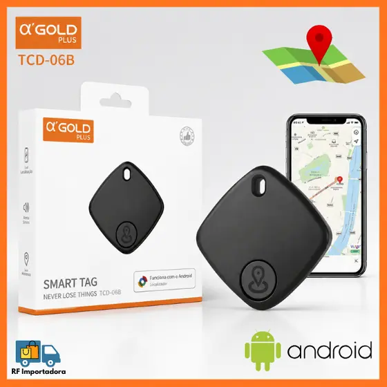 Mini Rastreador GPS Localizador Smart Tag Com Google Find Hub Compatível com Android A'gold