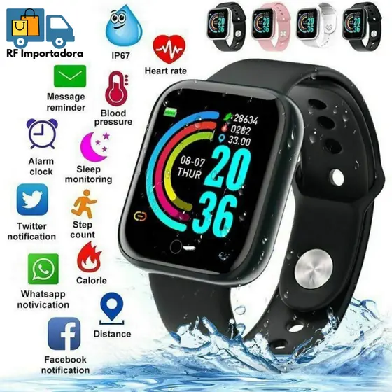 Smartwatch Relógio Inteligente D20 PRO Y68 Com Marcação De Batimentos Cardíacos