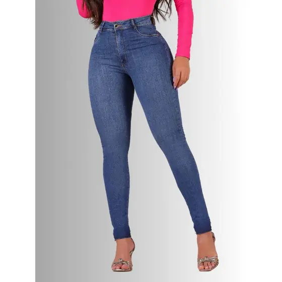 Calça Estilo Pitbull Jeans Feminina Modela Bumbum e Levanta Bumbum Modeladora