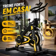 Bicicleta Bike Ergometrica Spinning Exercícios em Casa 150KG Para Fitness Profissional e Treino Esportivo