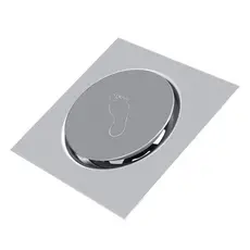 Ralo Click Inteligente 10x10cm ralo de banheiro inteligente Cromado Inox Banheiro lavabo veda cheiro