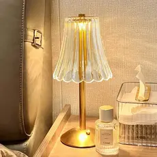 Luminária Abajur de Mesa com Barra de LED para Iluminação Interna, Sensor de Toque, Sem Fio e Três Cores