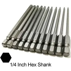 kit 11 chaves bits torx 100mm Compatíveis com parafusadeiras, chaves manuais e elétricas