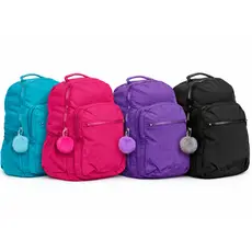 Mochila Escolar Universitaria Trabalho Grande com Chaveiro Porta Notebook Masculina Feminina