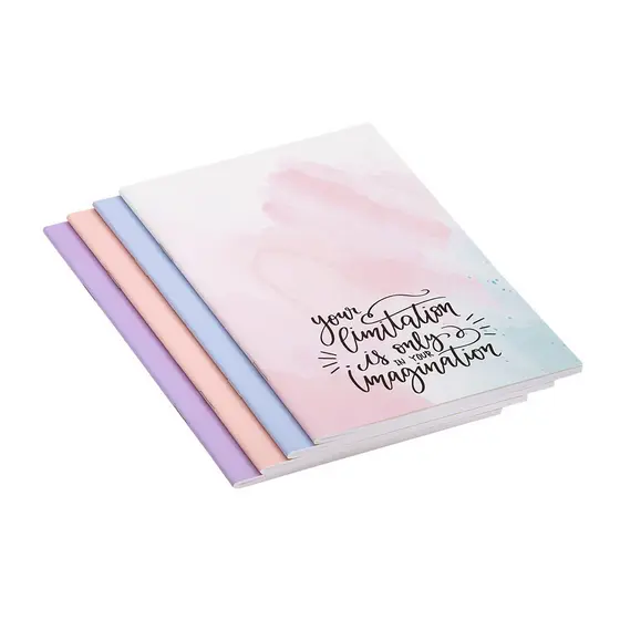 CADERNO GRAMPEADO PAUTADO 120X180MM - 40FLS - KIT C/ 4 UN