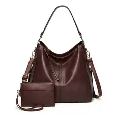Kit 2 Bolsa De Ombro Grande Feminina Bolsa Grande Feminina Transversal Moderna Luxo Com Carteira