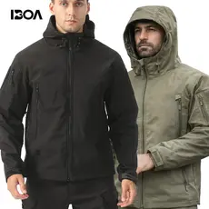 Jaqueta Tática Impermeável Masculina Jaqueta Quente De Pele De Tubarão Macia