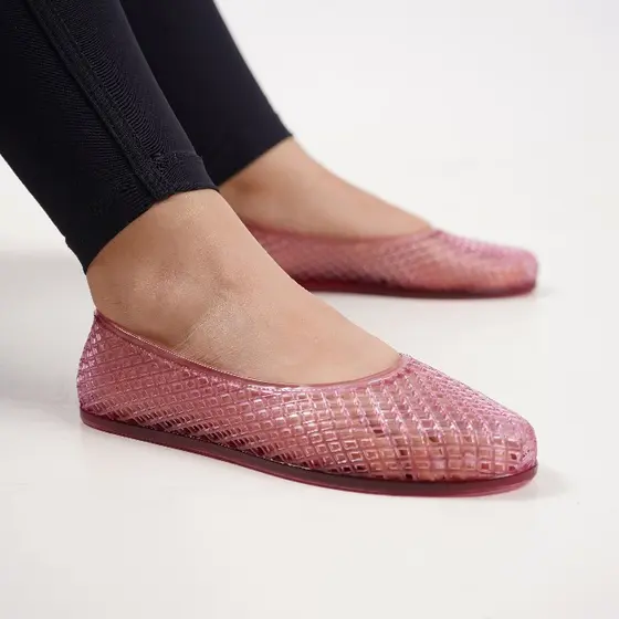 Sapatilha PVC Cristal Feminina Casual Moderna e Confortável