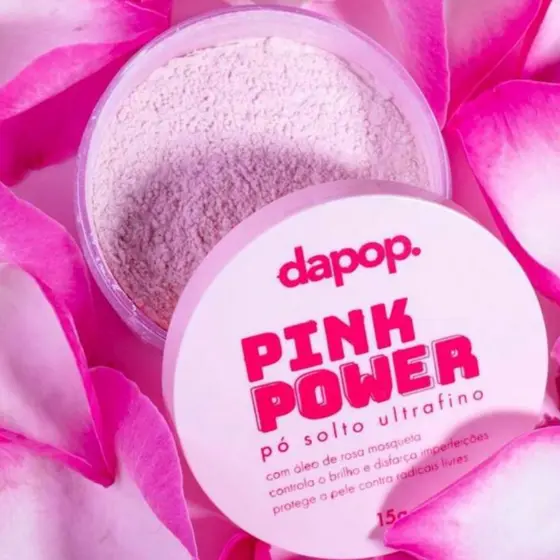 Pó Solto Ultrafino Rosa Mosqueta Pink Power - Dapop