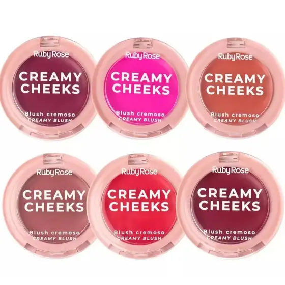 Blush Lançamento Blush Creamy Cheeks - Ruby Rose Linha Rosa blush cremoso