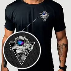 Camisa Dry-Fit Masculina -  camisa ASTRONAUTA 01 Academia, Corrida TREINO crossfit musculação anti-odor