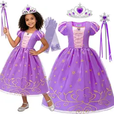 Crianças Menina Rapunzel Traje Vestidos De Princesa Halloween Vestir-Se Roupas De Festa Aniversário Baile Vestido De Noi