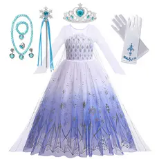 Frozen Elsa Traje Vestido Para Meninas Crianças Neve Rainha Princesa Cosplay Roupas De Festa De Aniversário Carnaval Hal