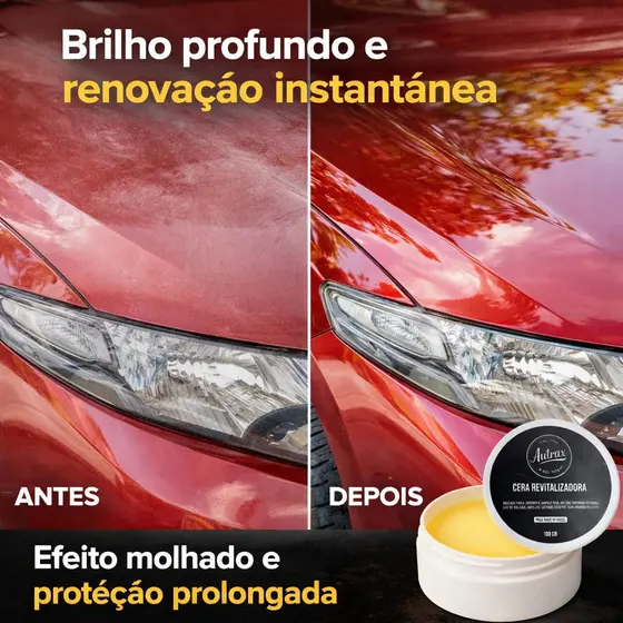AUTRAX Cera Espelhamento Cerâmico – Remove Riscos Superficiais, Repele Água, Proteção Sol, Brilho Intenso autrax