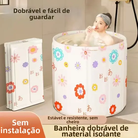 Banheira dobrável spa portátil para adultos 70cm--6108