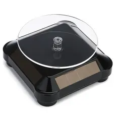 mesa giratória para exibição de joias solares, suporte giratório de 360°