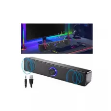 Caixa De Som Soundbar Led Para Computador Pc Usb P2 Gamer 1002/1090/1104/1136