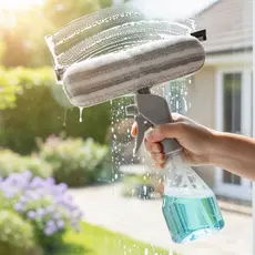 Rodo Limpa Vidros com Dispenser Integrado Spray - Limpeza – Mini Mop Praticidade e Eficiência!
