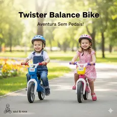 Bicicleta Balance Equilíbrio Bike Infantil Sem Pedal Azul ou Rosa - Maral