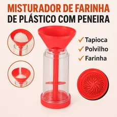 Misturador de farinha portátil rotativo peneira de farinha copo utensílios de cozimento de cozinha doméstica