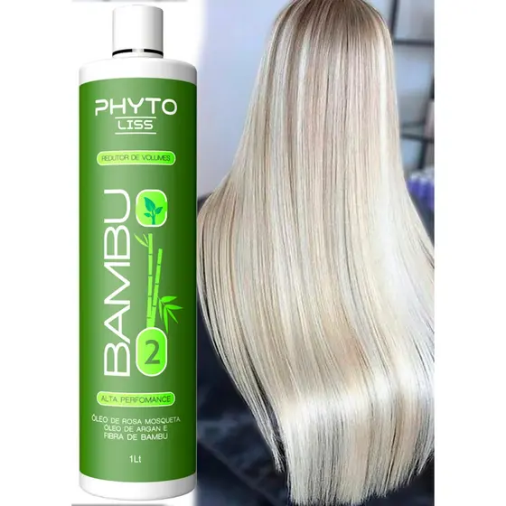 Selagem de Bambu Sem Formol Orgânica 1000ml - Cabelos Fortes, Alinhados e Sem Frizz | Phyto Liss