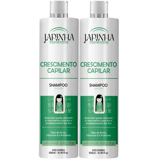Kit 2 Shampoo Fios Mais Fortes, Queda Menos + Crescimento Capilar