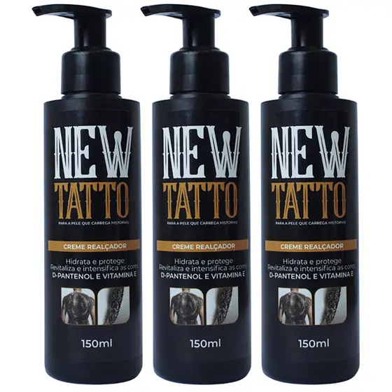 Kit Creme Realçador Para Tatuagem New Tatto - Cuide e Revitalize Suas Tatuagens Todos os Dias