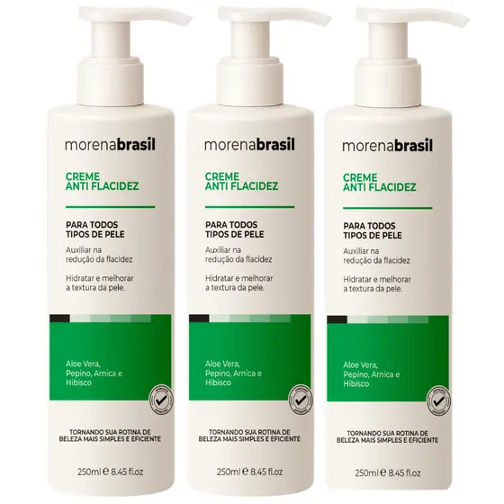 Kit Creme Firmador Morena Brasil - Hidrata, Reduz Flacidez e Firma a Pele