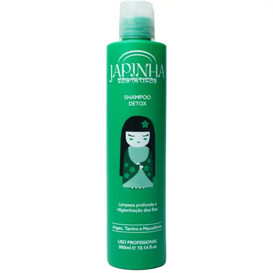 Shampoo Detox Japinha 300ml - Com Oléo de Argan, Tanino & Macadâmia
