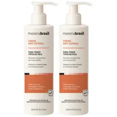 Kit 2x Creme Anti Estrias Morena Brasil - Com Ácido Hialurônico e Óleos Naturais