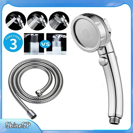 Chuveiro De Mão De Alta Pressão Spray Forte 3 Pressão Ajustável