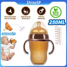 250ml Biberão Imitação De leite Materno Desenho De Ieite Materno Silicone Macio Biberão