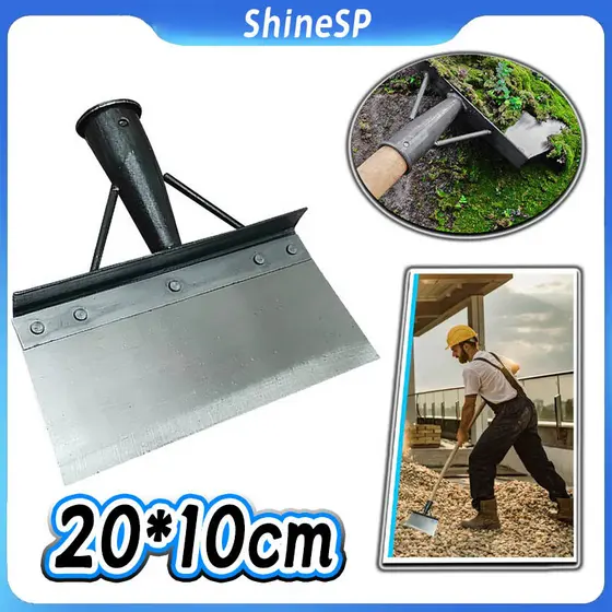 Cabeça De Pá De Limpeza Multifuncional /Pá Plana De Aço Para Limpeza De Jardins,Pá De Jardim Doméstico