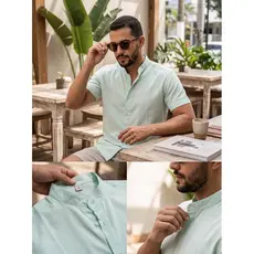 No.1 Camisa Gola Padre Masculina Manga Curta