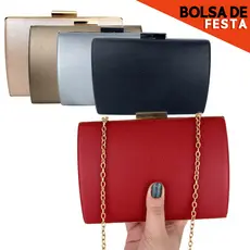Bolsa Clutch Carteira Feminina Mão e Transversal com Alça Corrente Removível Para Festas - M-429 -MZ