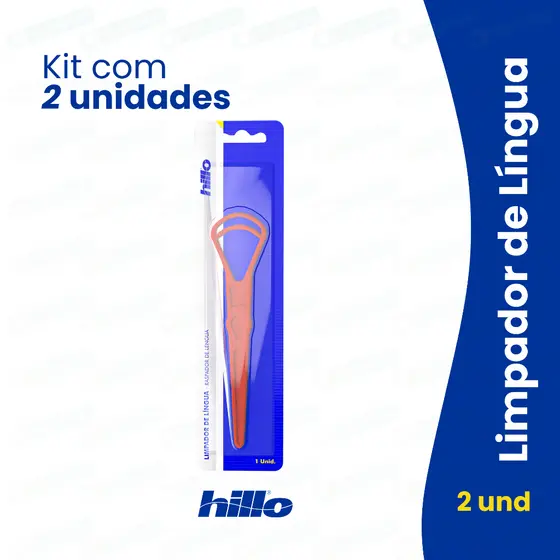 Kit 2 Raspador Limpador de Língua Hillo