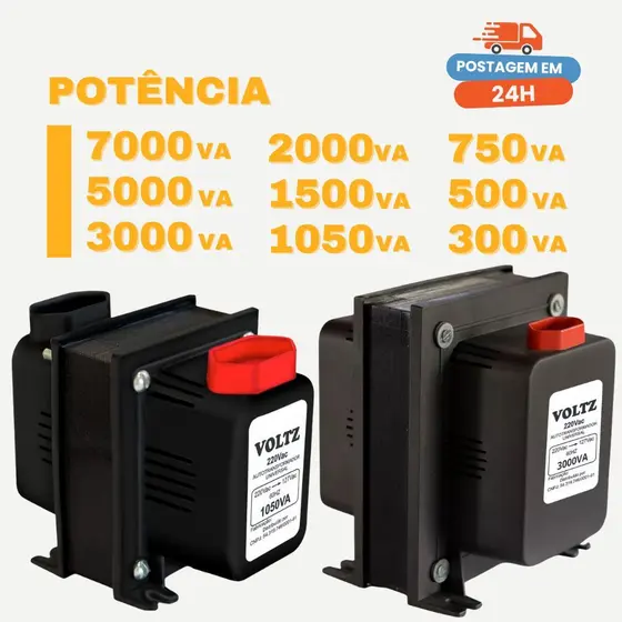 Auto Transformador Conversor 7000va 3000va 2000va 1500va 1050va 750va 500va 300va VOLTZ 110v 220v