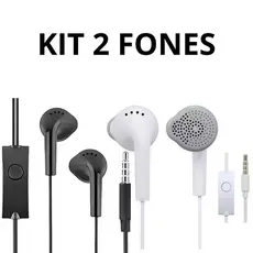 KIT 2  Fones de ouvido para celular entrada de 3.5mm COM MICROFONE  C-550