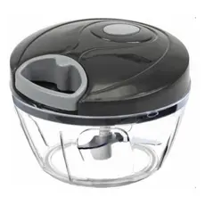Processador triturador de alho alimentos manual 3 lâminas 500ml