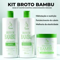 Kit Capilar Broto de Bambu Fortalecedor e Crescimento De Cabelo