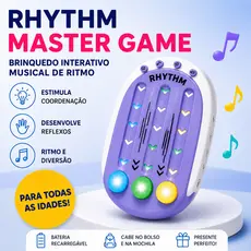 Brinquedo Interativo Musical de Ritmo Rhythm Master Game Machine Infantil e Adulto