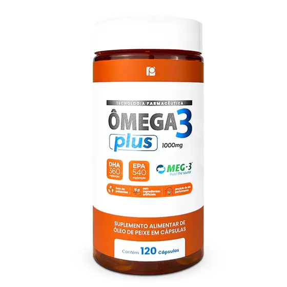 Ômega 3 1.000mg - 120 cáps - Ômega Plus MEG-3